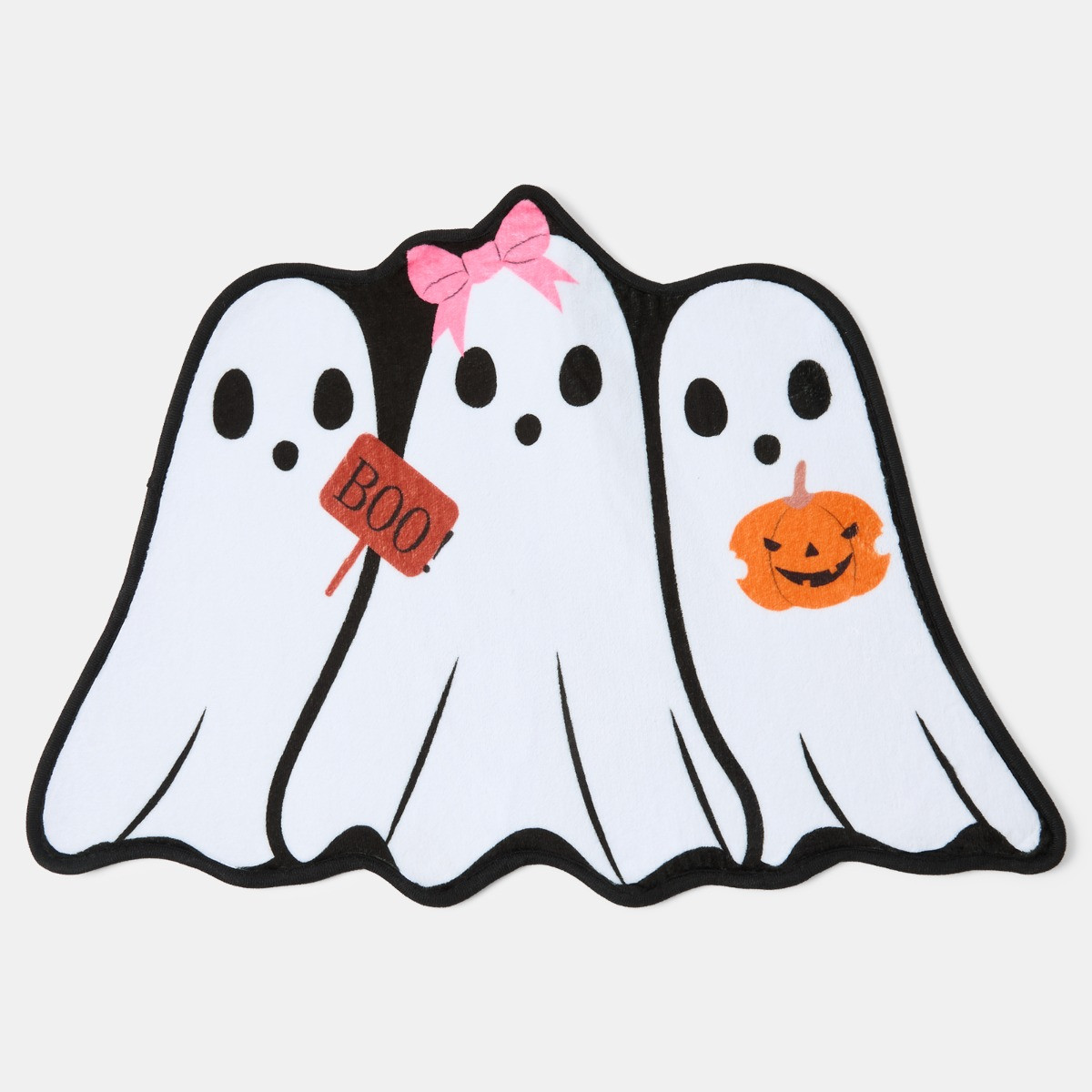 OHS Ghost Family Halloween Bath Mat - Monochrome>