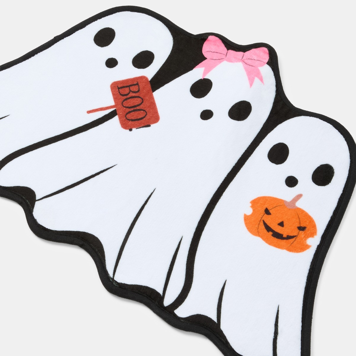 OHS Ghost Family Halloween Bath Mat - Monochrome>