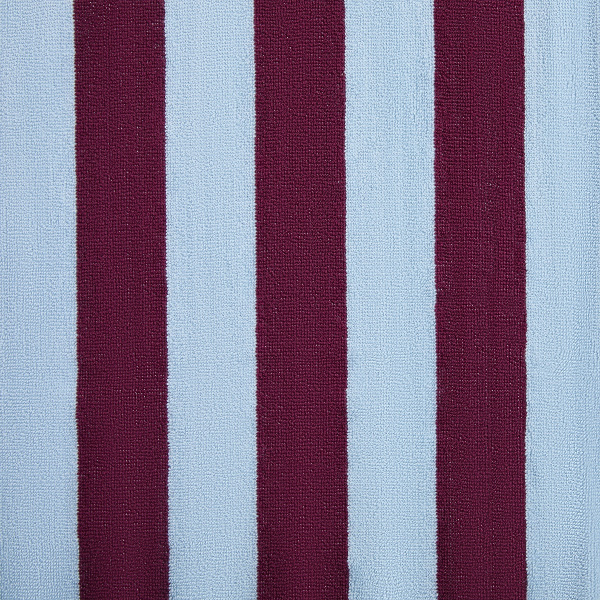 OHS 100% Cotton Jacquard Striped Towel - Blue/Burgundy>