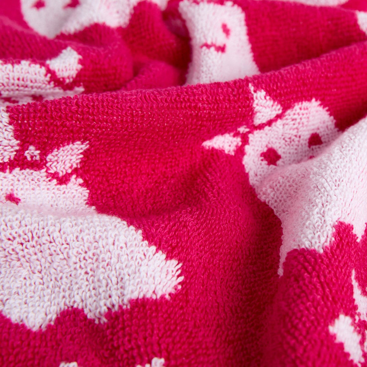 OHS 100% Cotton Ghost Jacquard Towel - Hot Pink>