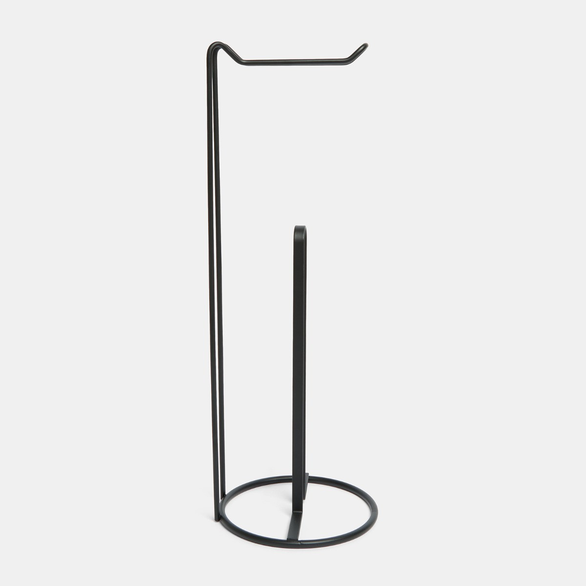 OHS Freestanding Toilet Roll Holder - Black>