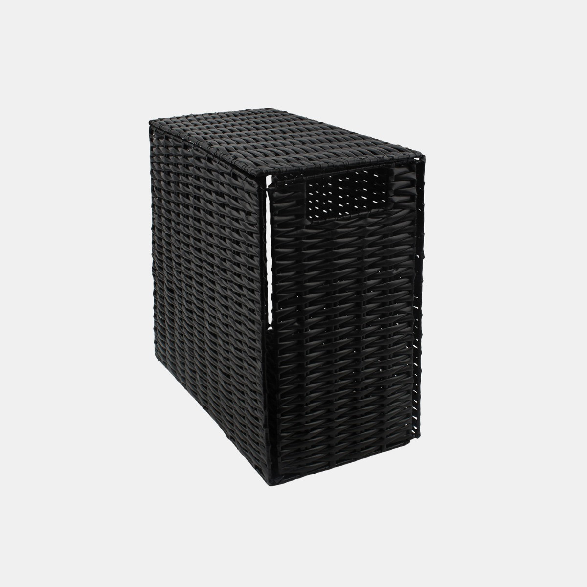OHS Woven Foldable Bathroom Storage Box - Black>