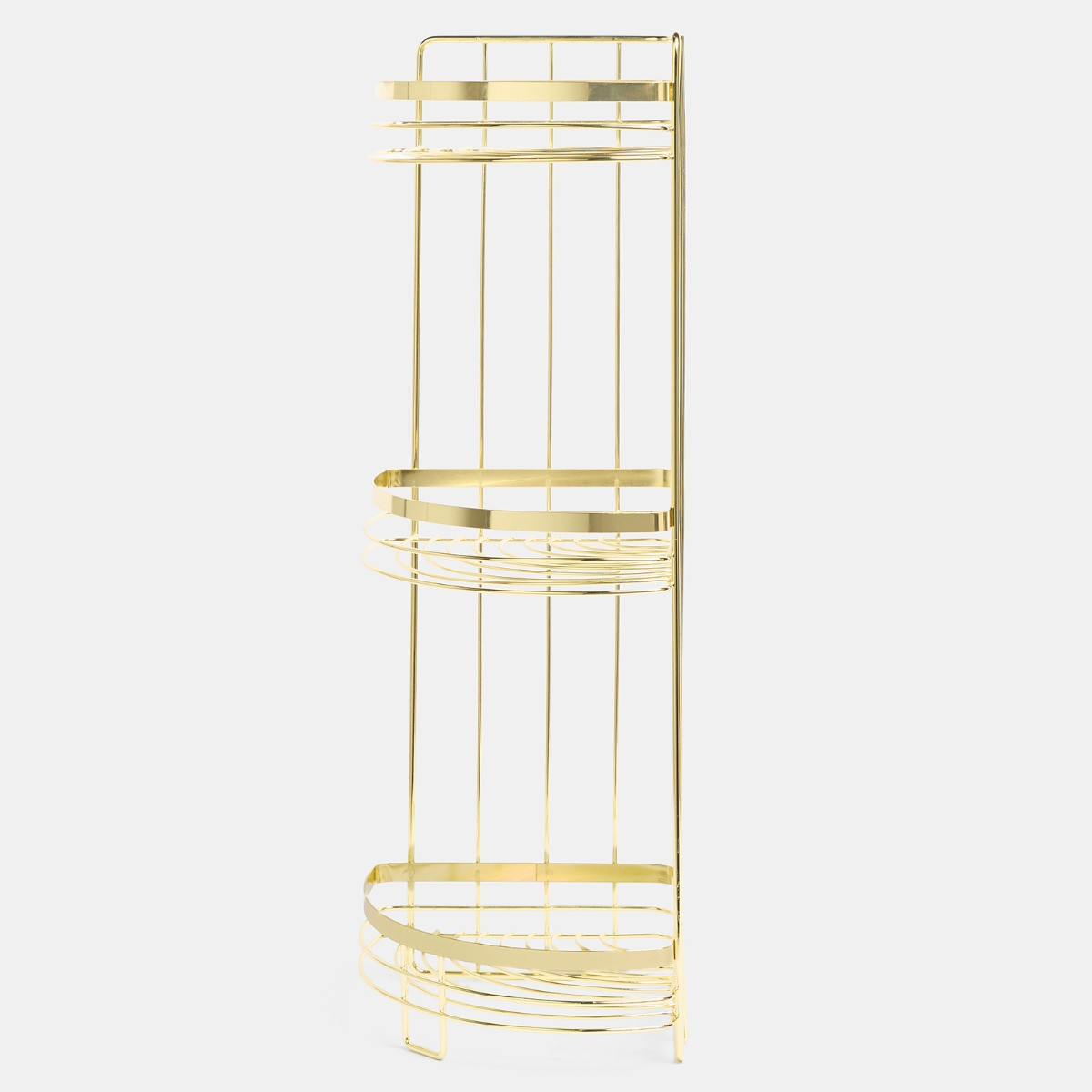 OHS Wire Corner 3-Tier Bathroom Caddy - Gold>