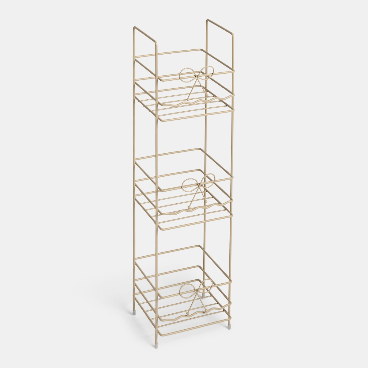 OHS 3-Tier Bow Bathroom Caddy - Cream>