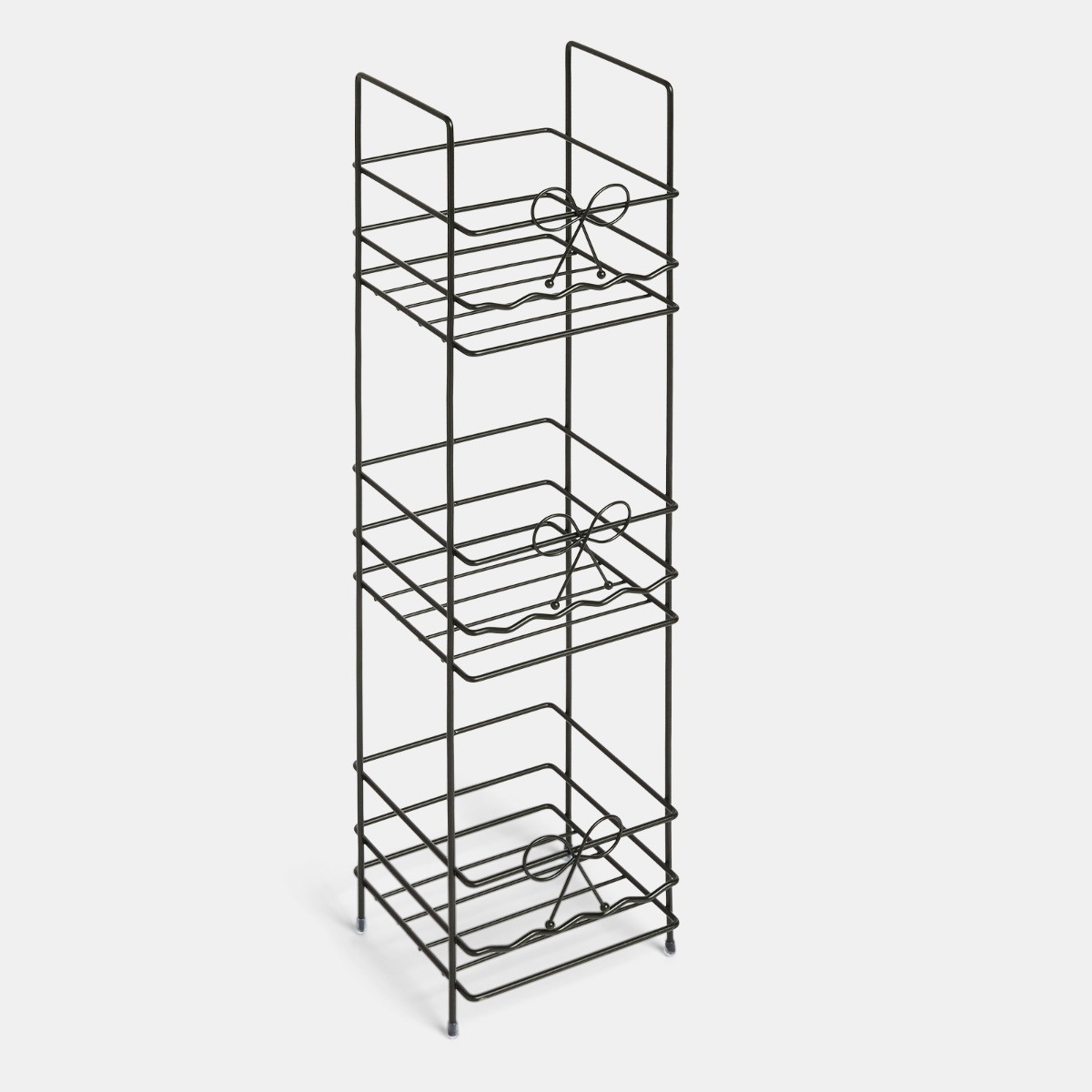 OHS 3-Tier Bow Bathroom Caddy - Black>