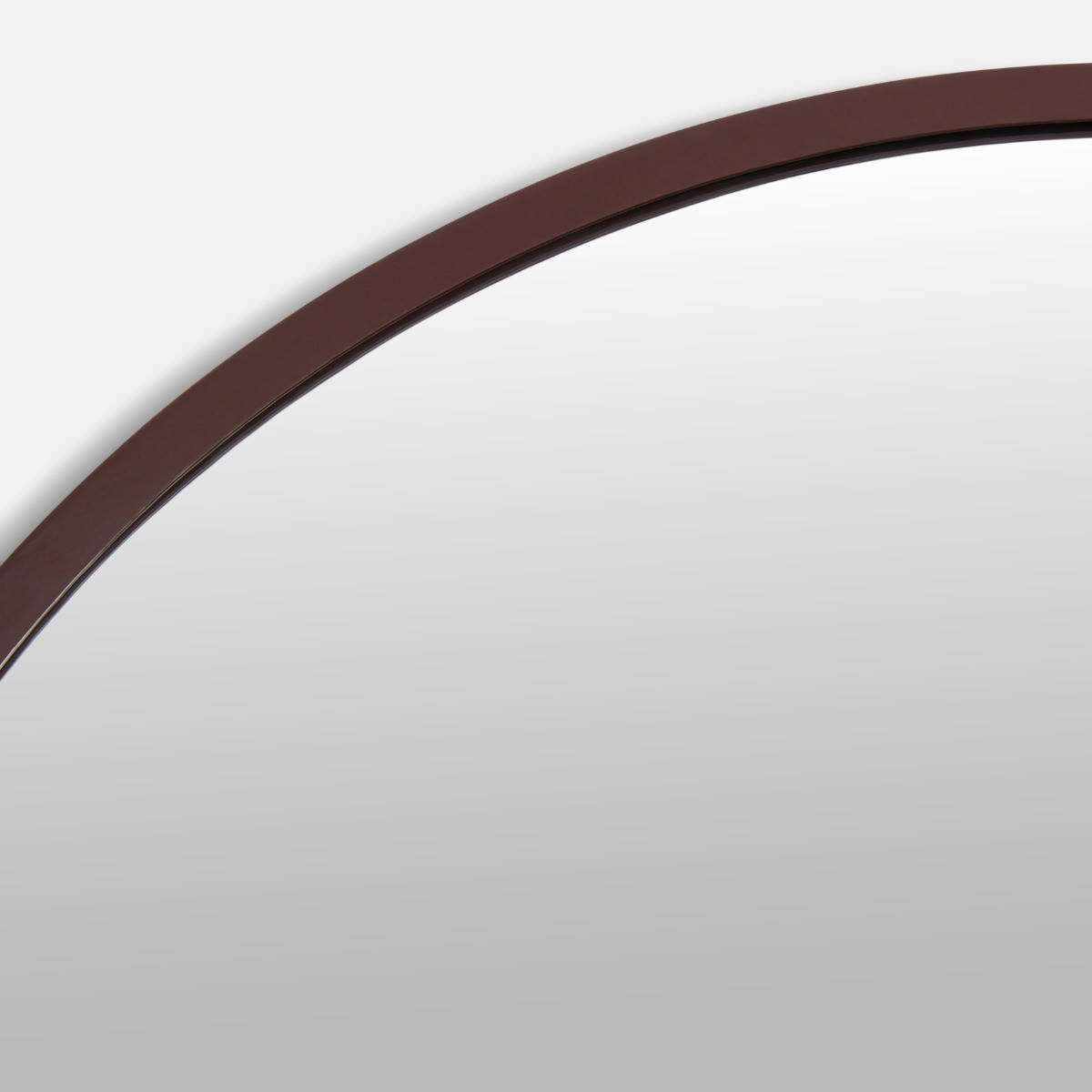 OHS Round Wall Mirror - Coffee>