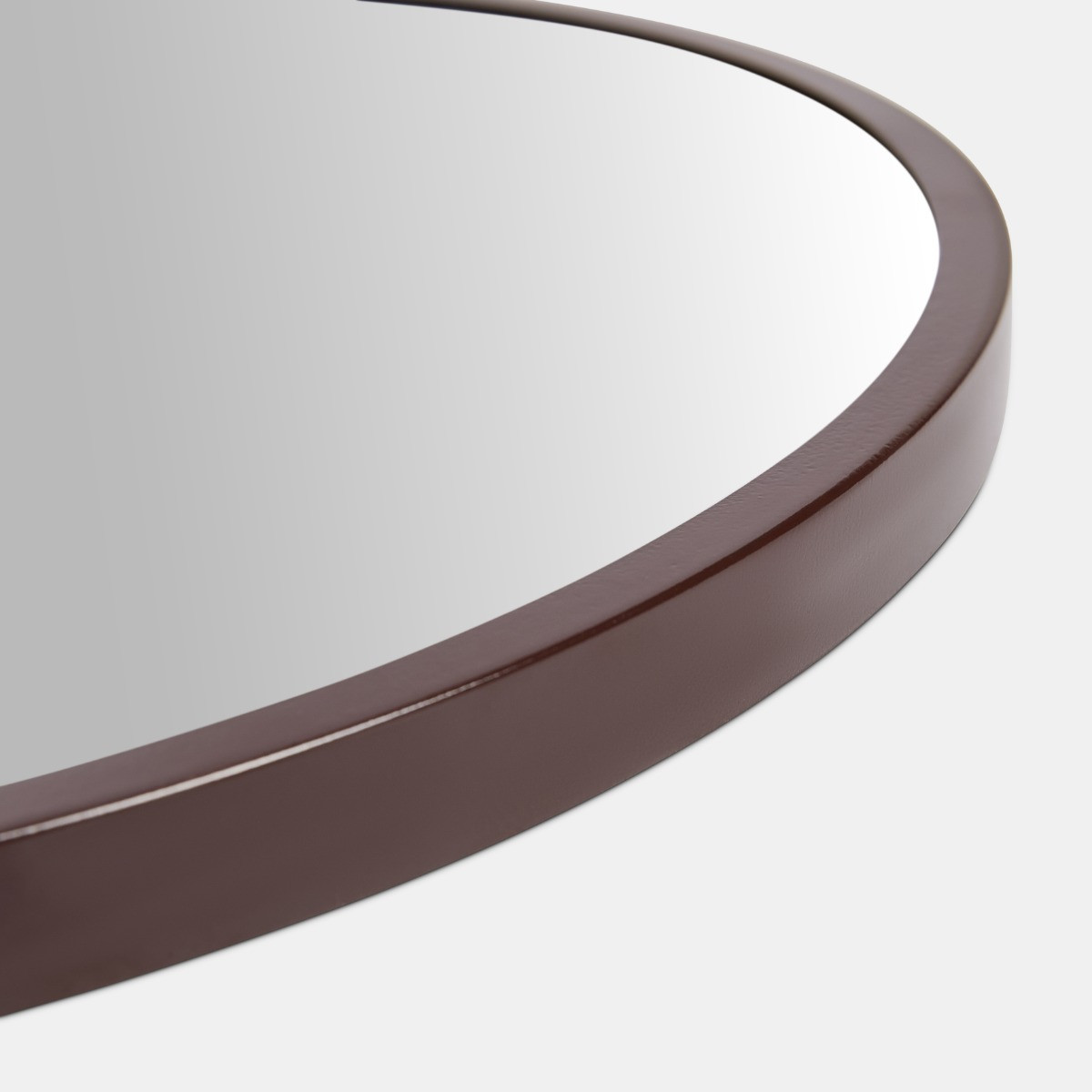 OHS Round Wall Mirror - Coffee>