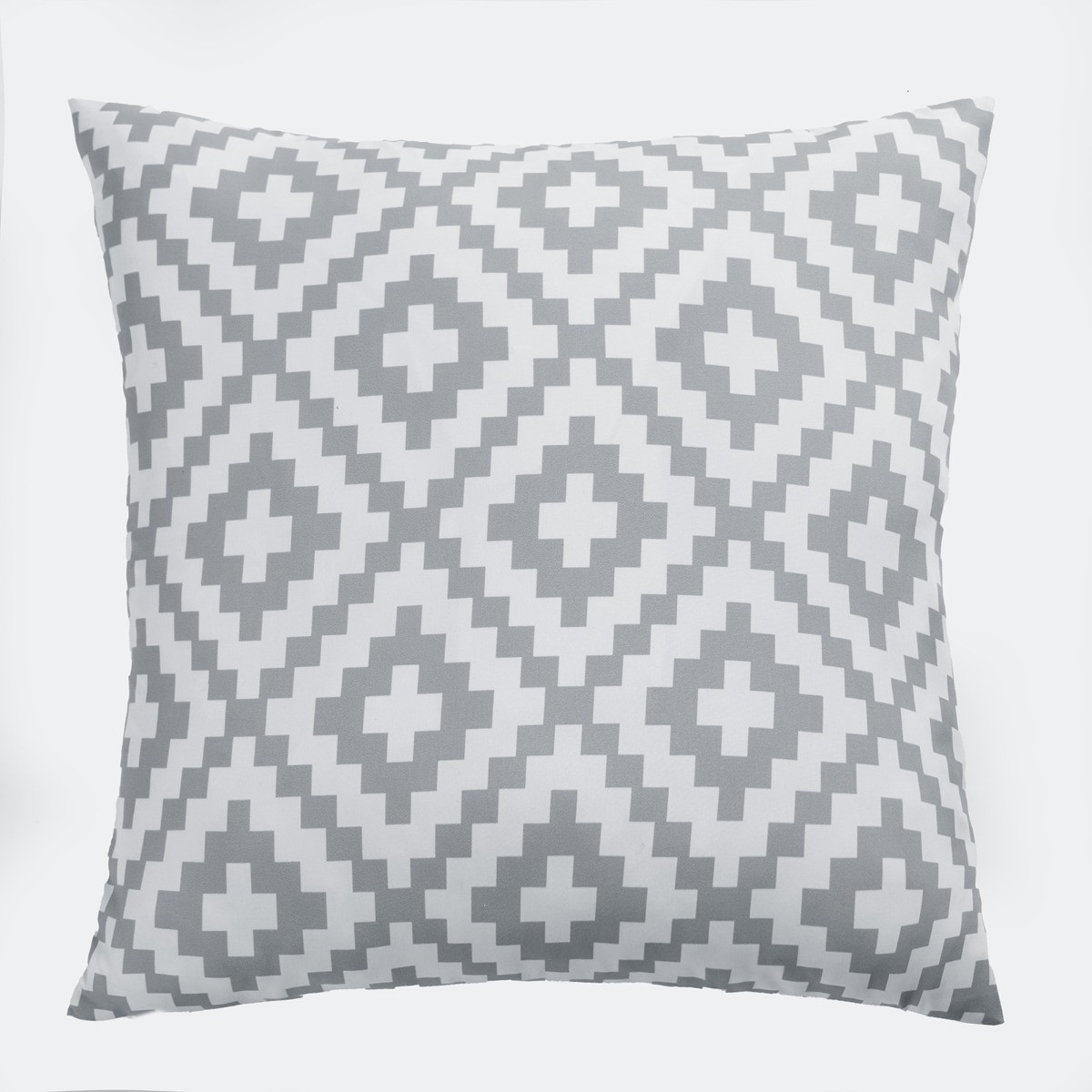 OHS Indoor/Outdoor Geo Print Cushion Covers with Cushion Pads, 4 Pack - Grey/White>