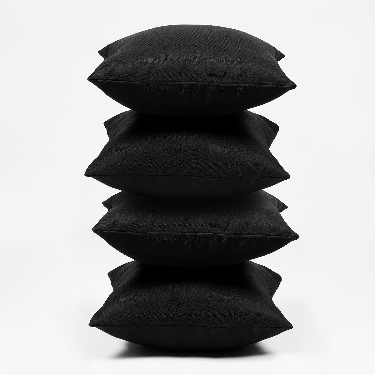 OHS 4 Pack Water Resistant Outdoor Cushion Cover, Black - 45 x 45cm>