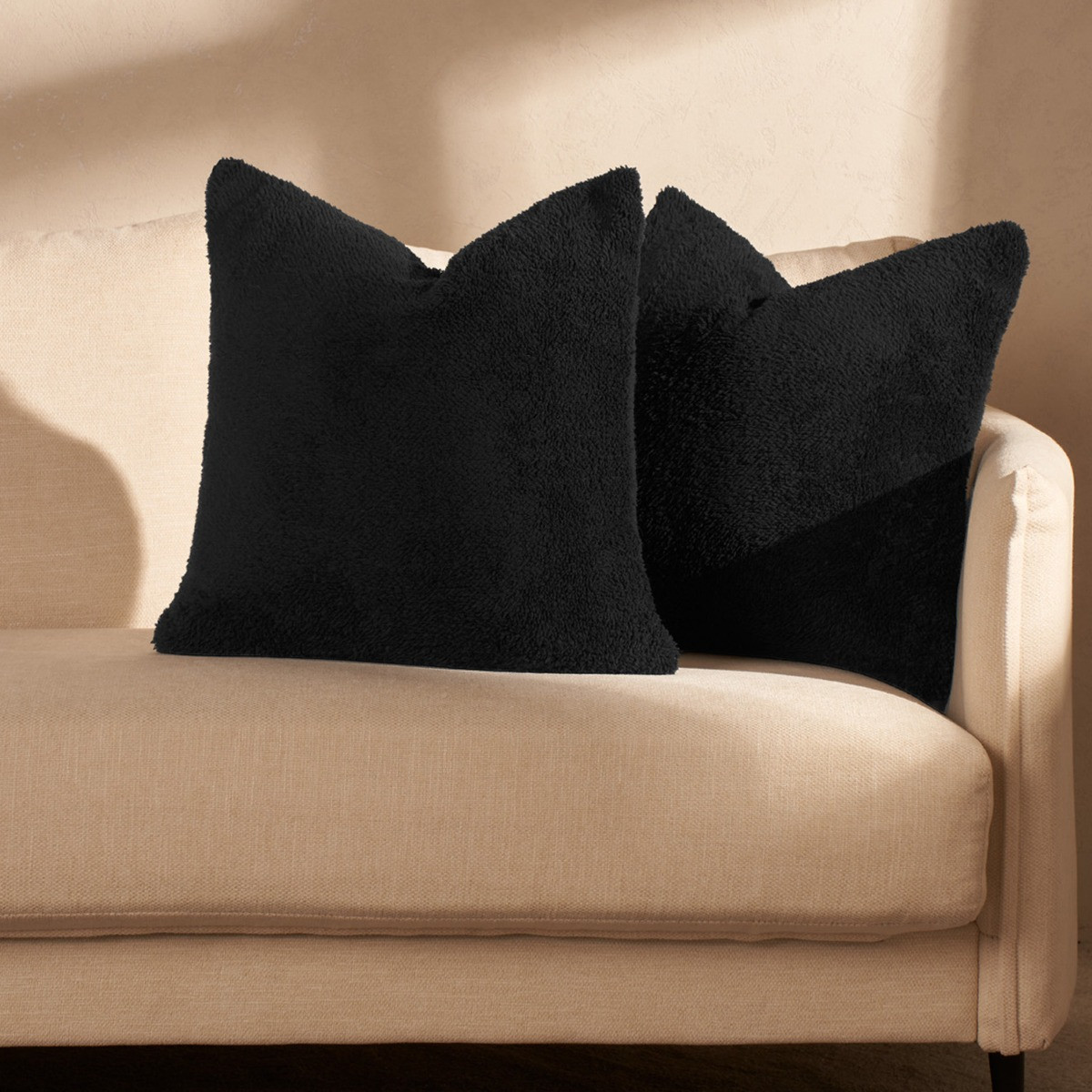 OHS Teddy Cushion Covers - Black>