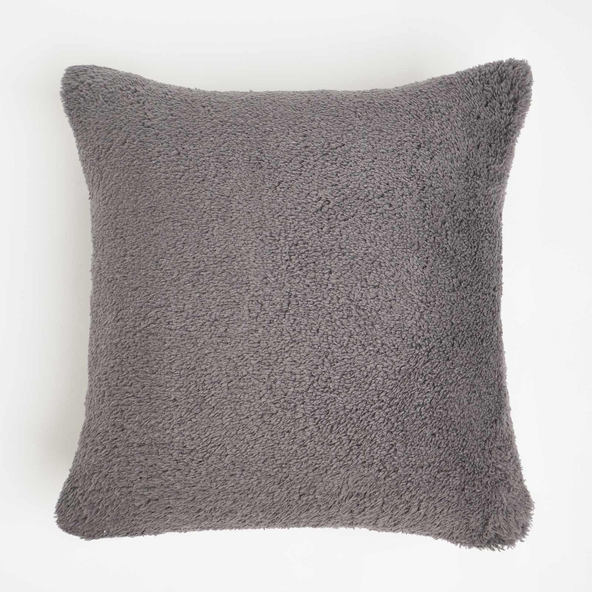 Brentfords 2 Pack Teddy Cushion Covers - Charcoal>