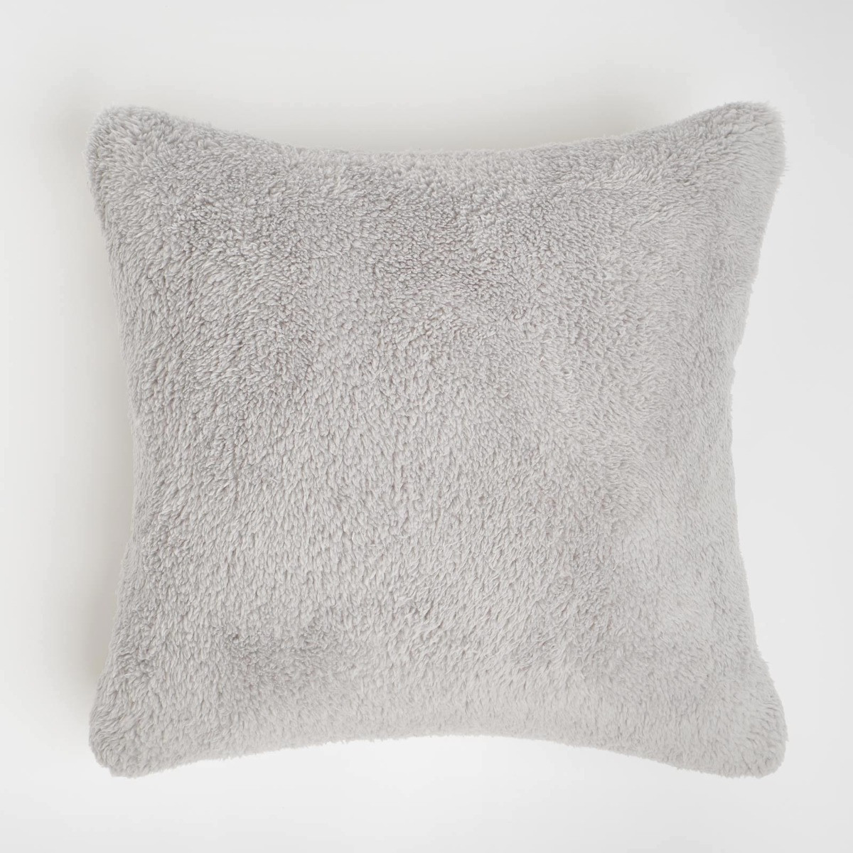 Brentfords 4 Pack Teddy Cushion Covers - Silver>