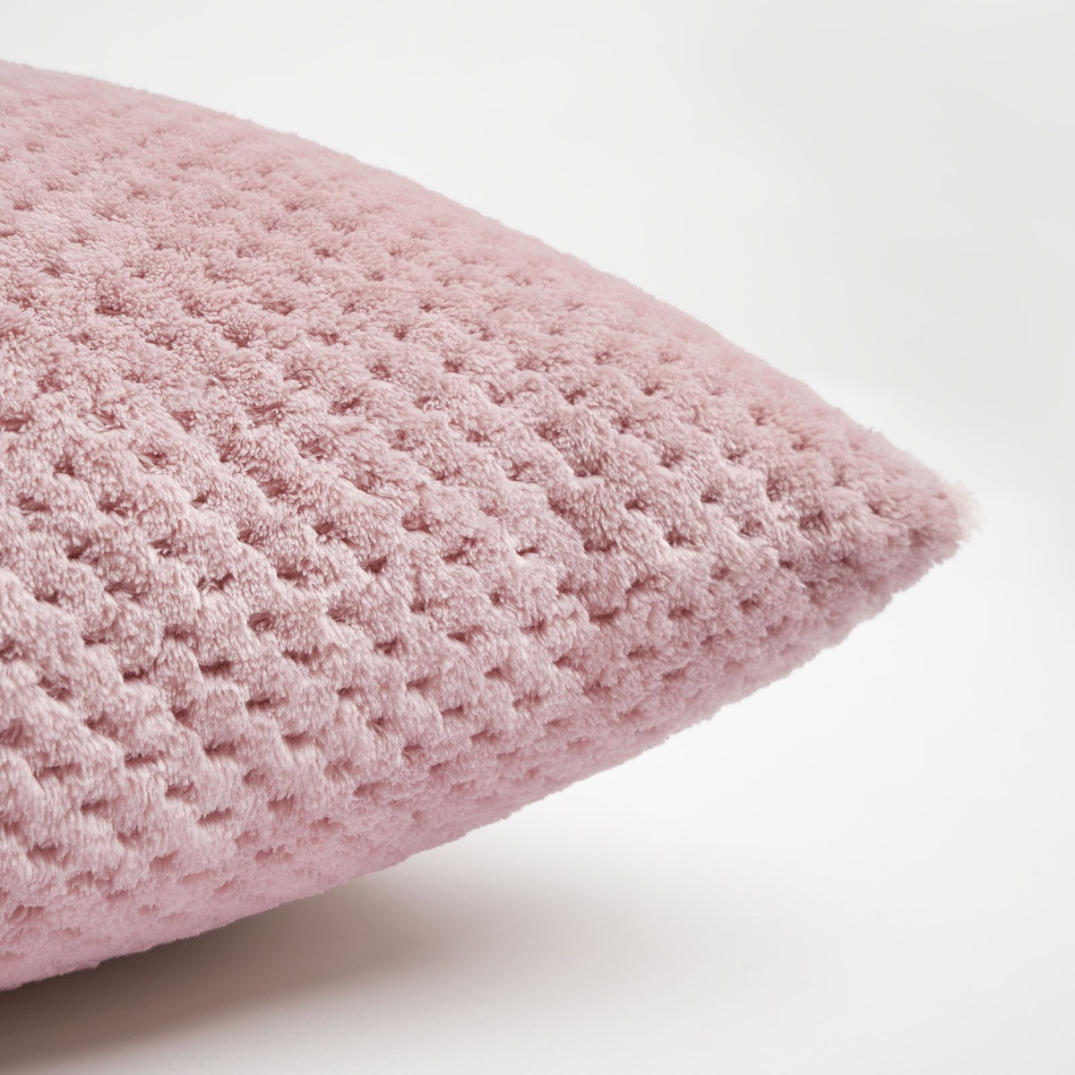 Brentfords 2 Pack Waffle Cushion Covers, Blush - With Cushions>