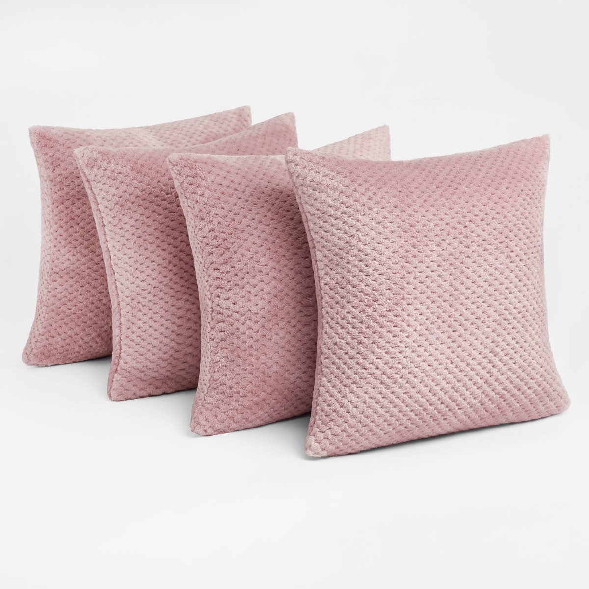 OHS 4 Pack Waffle Cushion Cover, Blush - With Cushion>