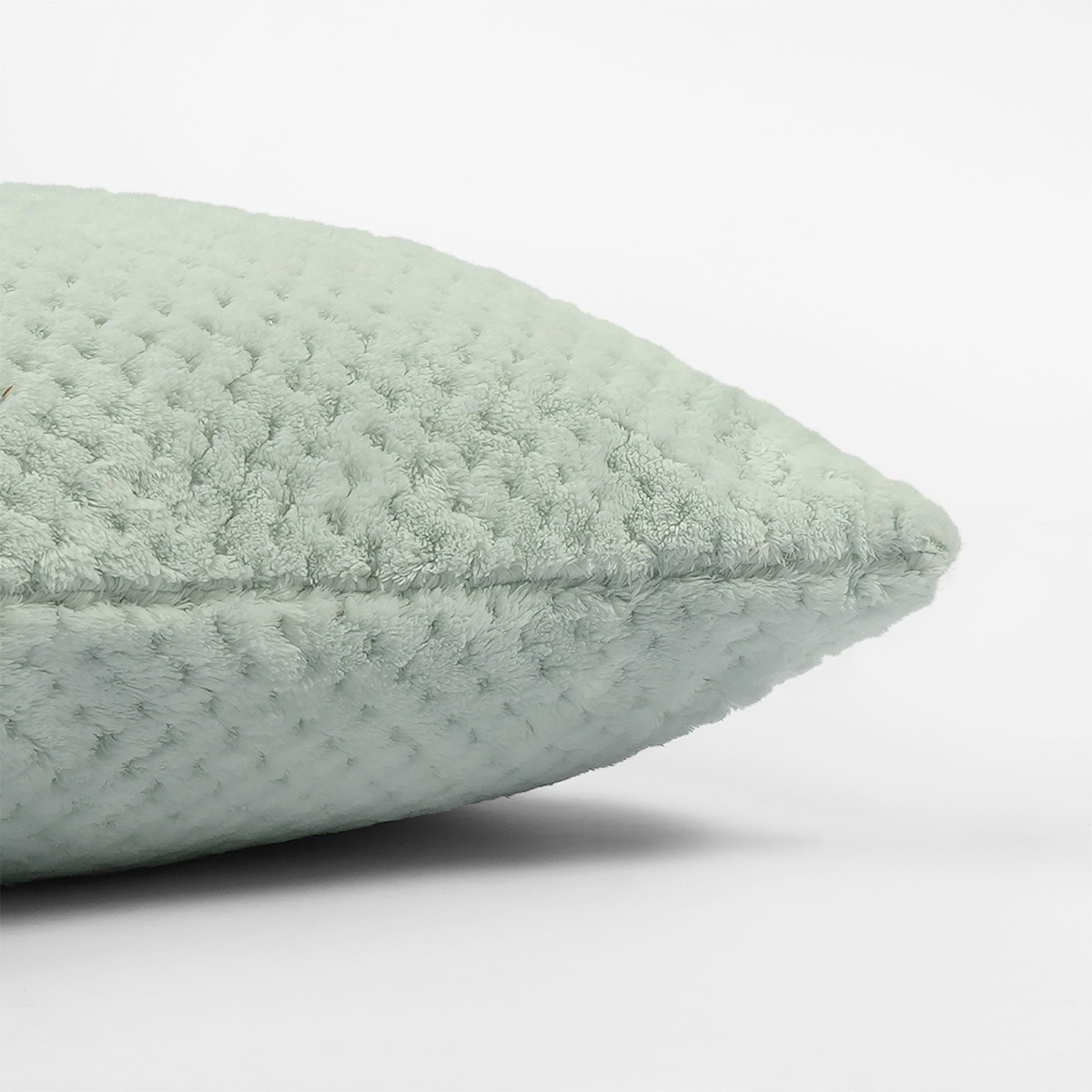 OHS 2 Pack Waffle Fleece Cushion Covers, Duck Egg - 45 x 45 cm>