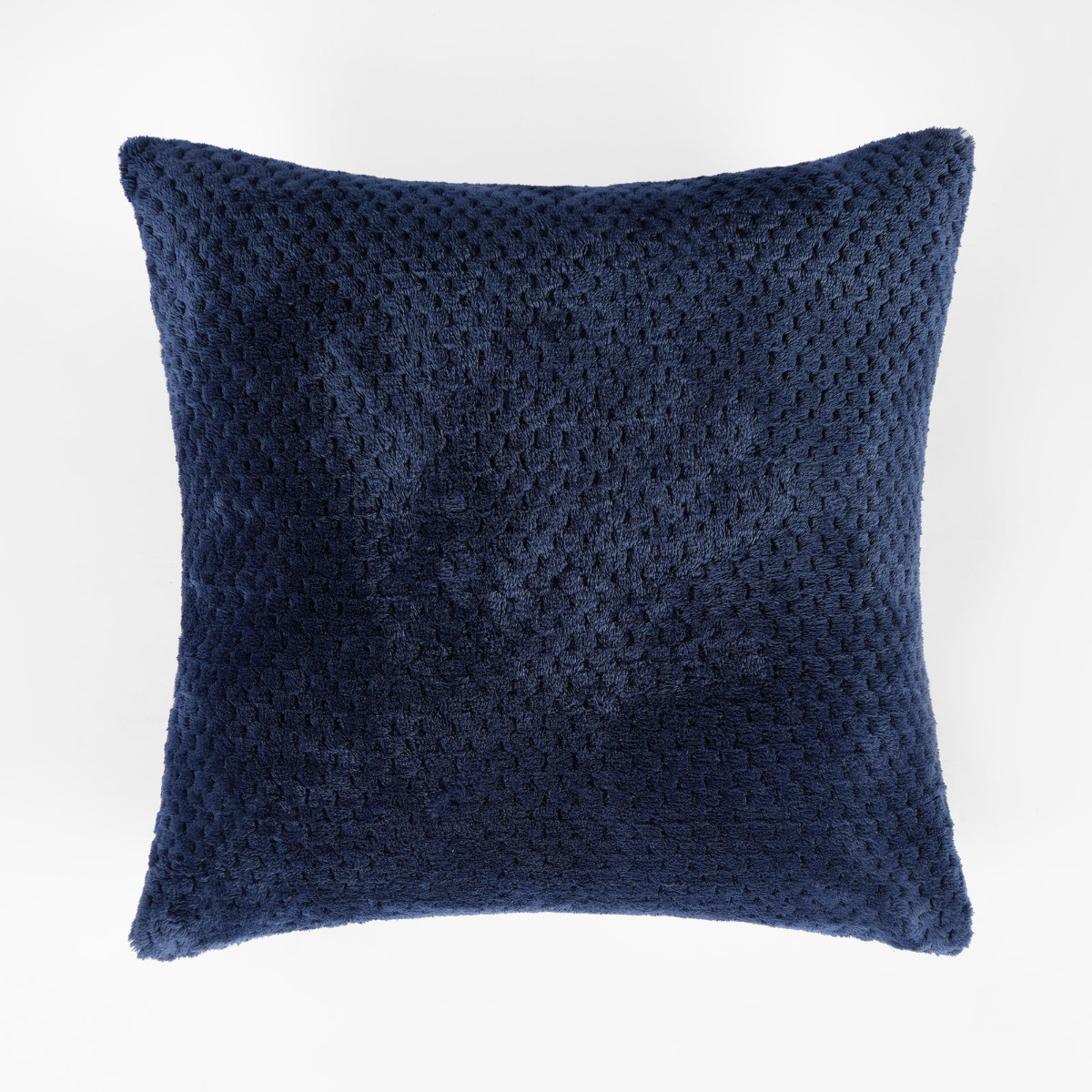 Brentfords 2 Pack Waffle Fleece Cushion Covers, Navy - 45 x 45cm>