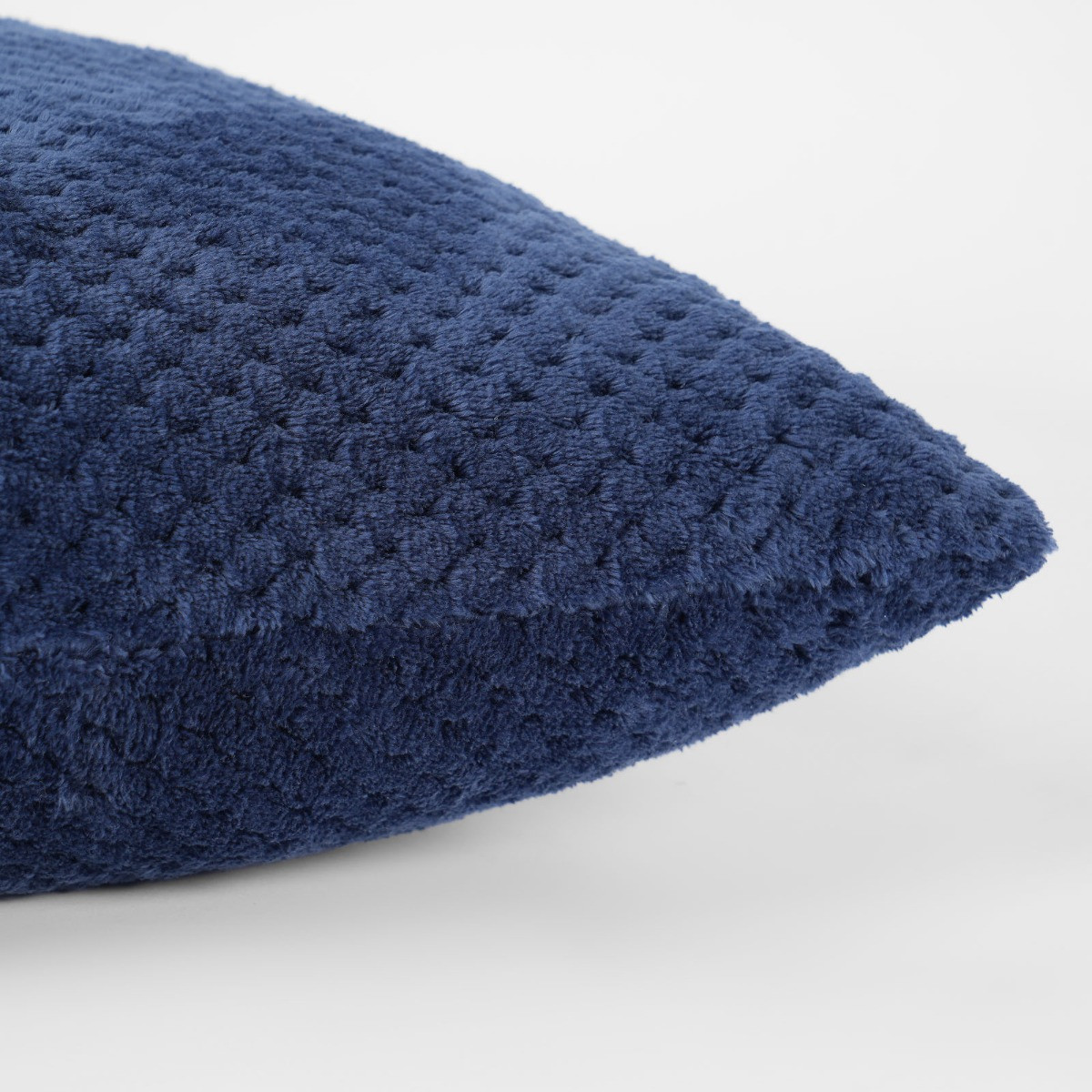 OHS 2 Pack Waffle Fleece Cushion Covers, Navy - 45 x 45cm>