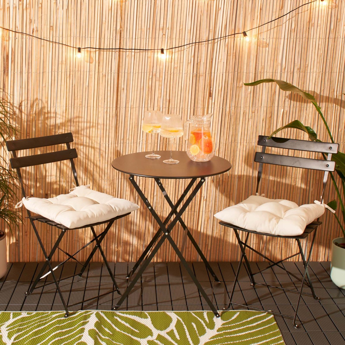 OHS 4 Pack Water Resistant Seat Pads, Cream - 40 x 40cm>