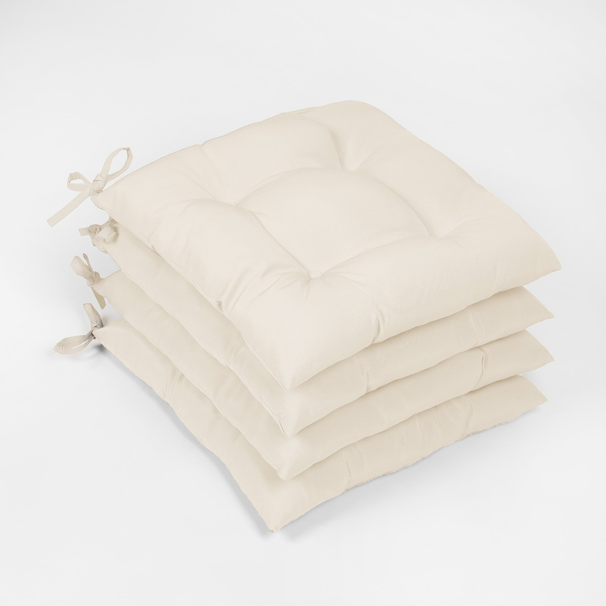 OHS 4 Pack Water Resistant Seat Pads, Cream - 40 x 40cm>