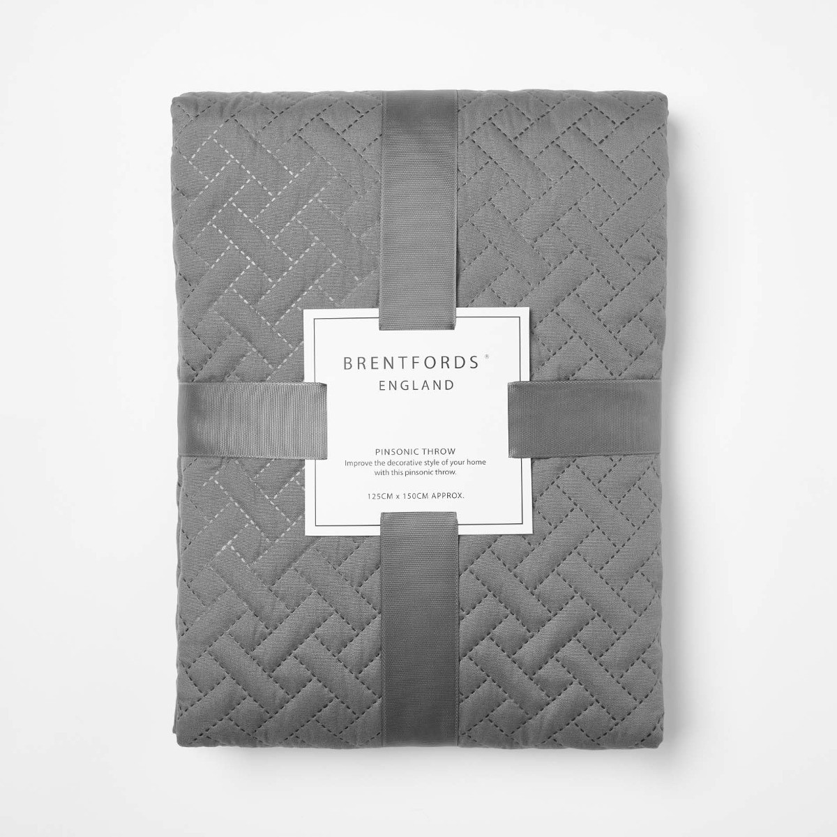 OHS Quilted Throw, Charcoal - 200 x 240cm>