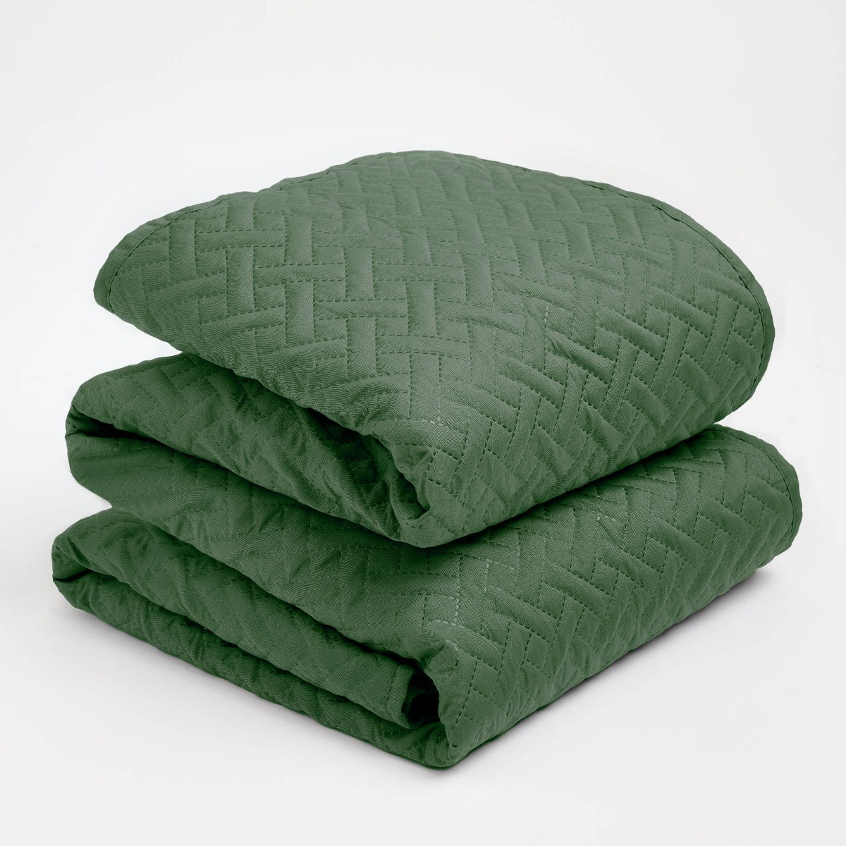 OHS Quilted Throw, Forest Green - 200 x 240cm>