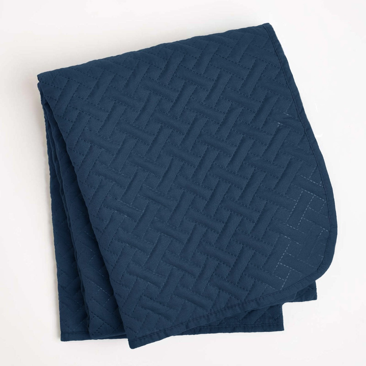 OHS Quilted Throw, Navy - 200 x 240cm>