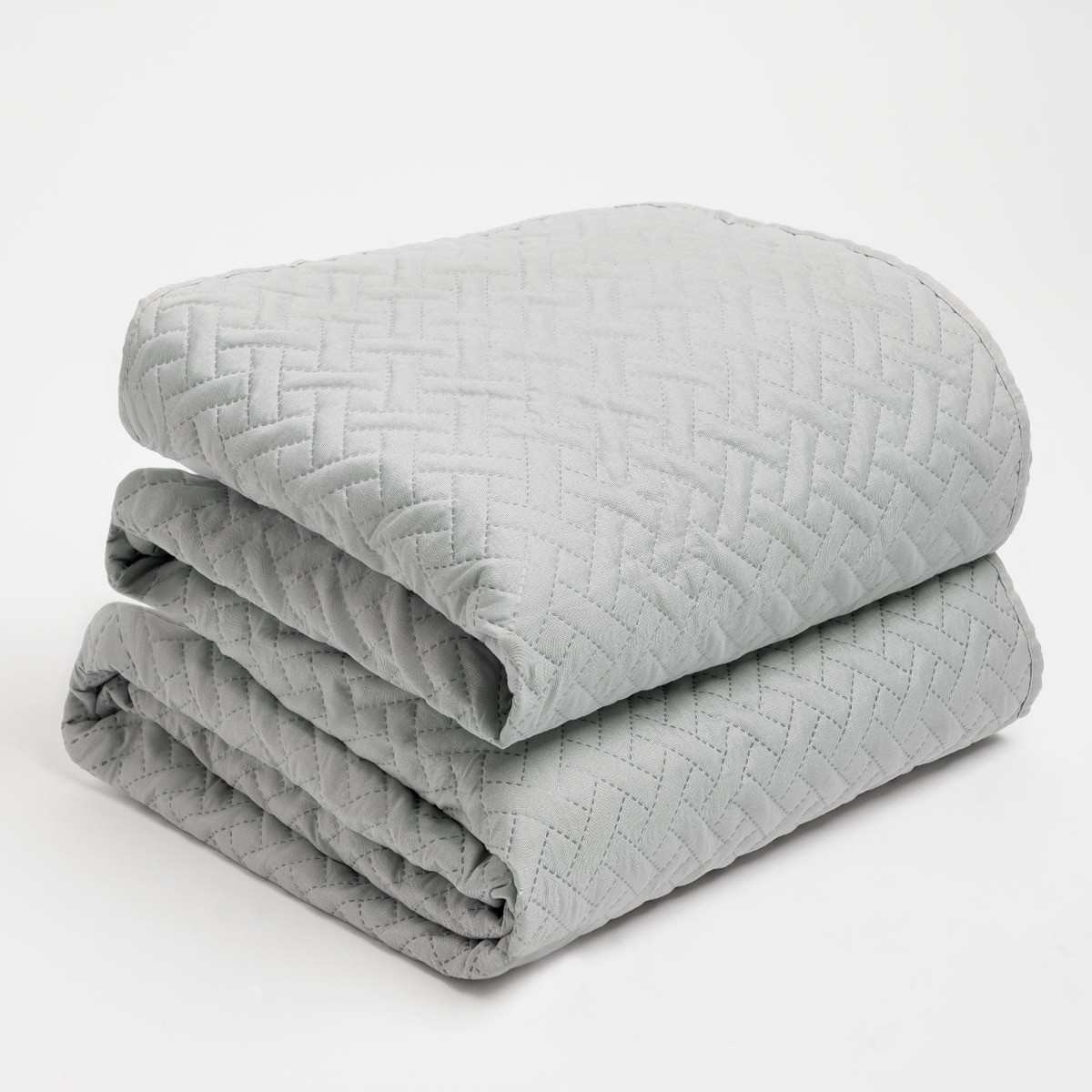 OHS Quilted Throw, Silver Grey - 200 x 240cm>