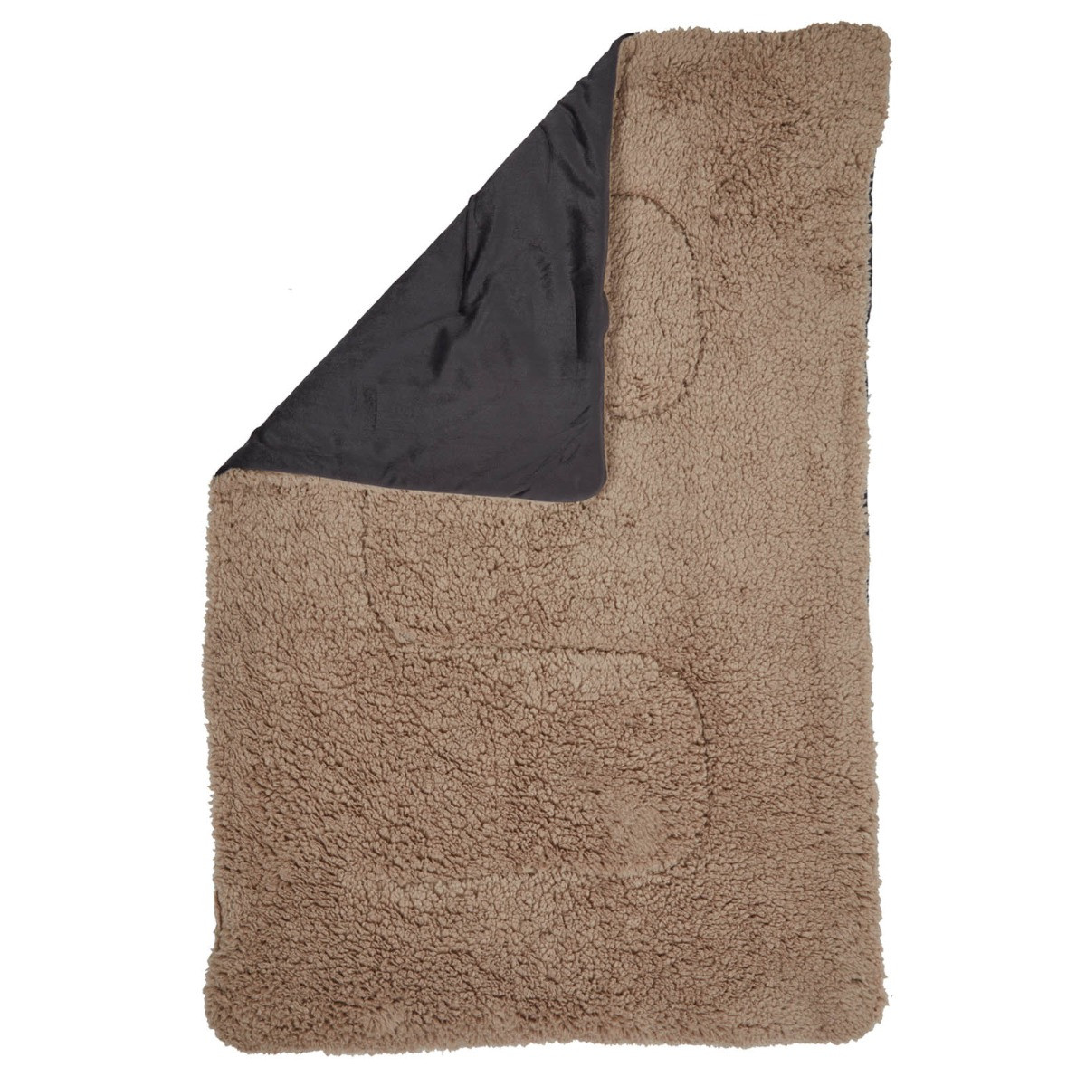 Brentfords Sherpa Soft Quilted Pet Blanket - Charcoal Grey>