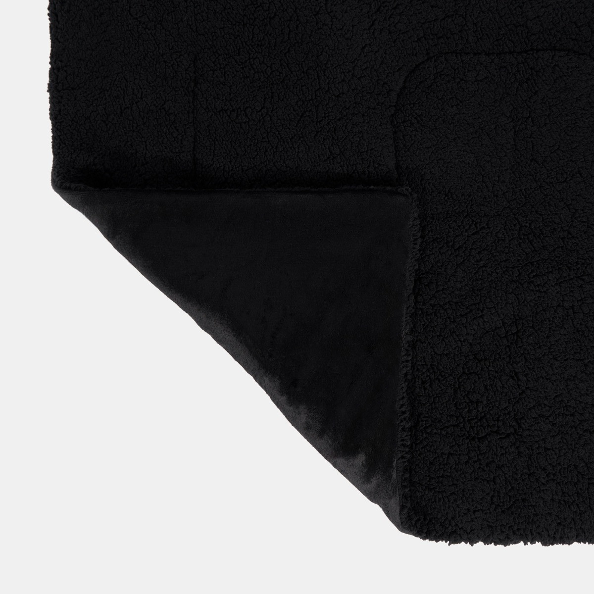 OHS Sherpa Soft Quilted Pet Blanket - Black>