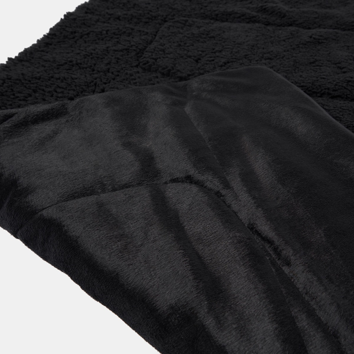 OHS Sherpa Soft Quilted Pet Blanket - Black>