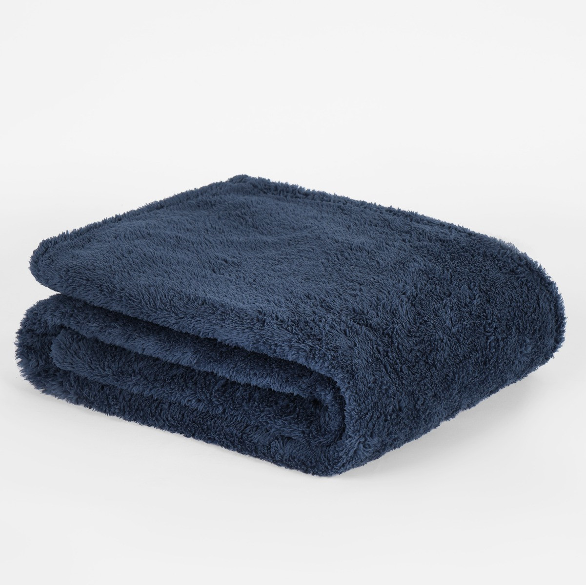 OHS Teddy Fleece Throw, Navy - 200 x 240cm>