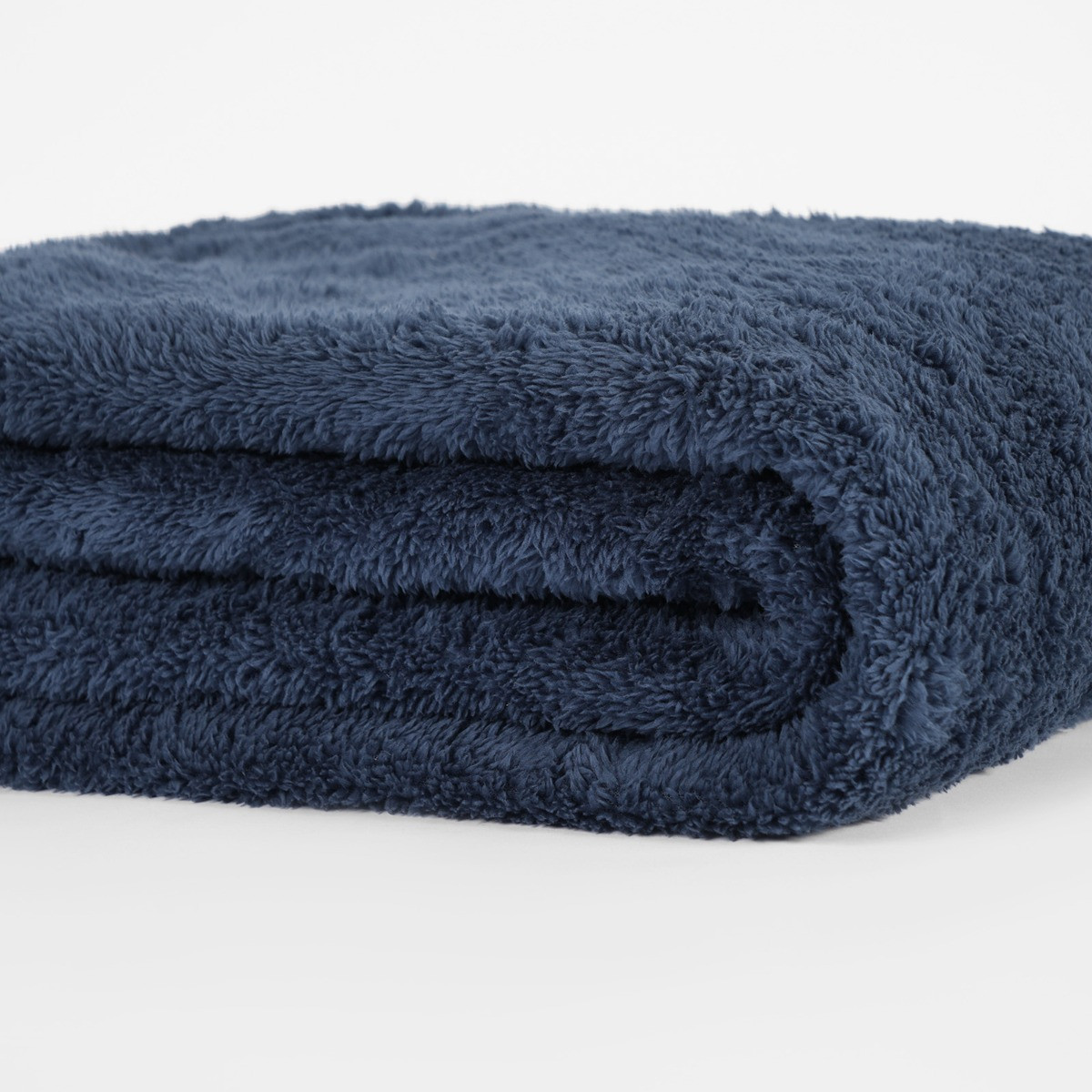 OHS Teddy Fleece Throw, Navy - 150 x 200cm>