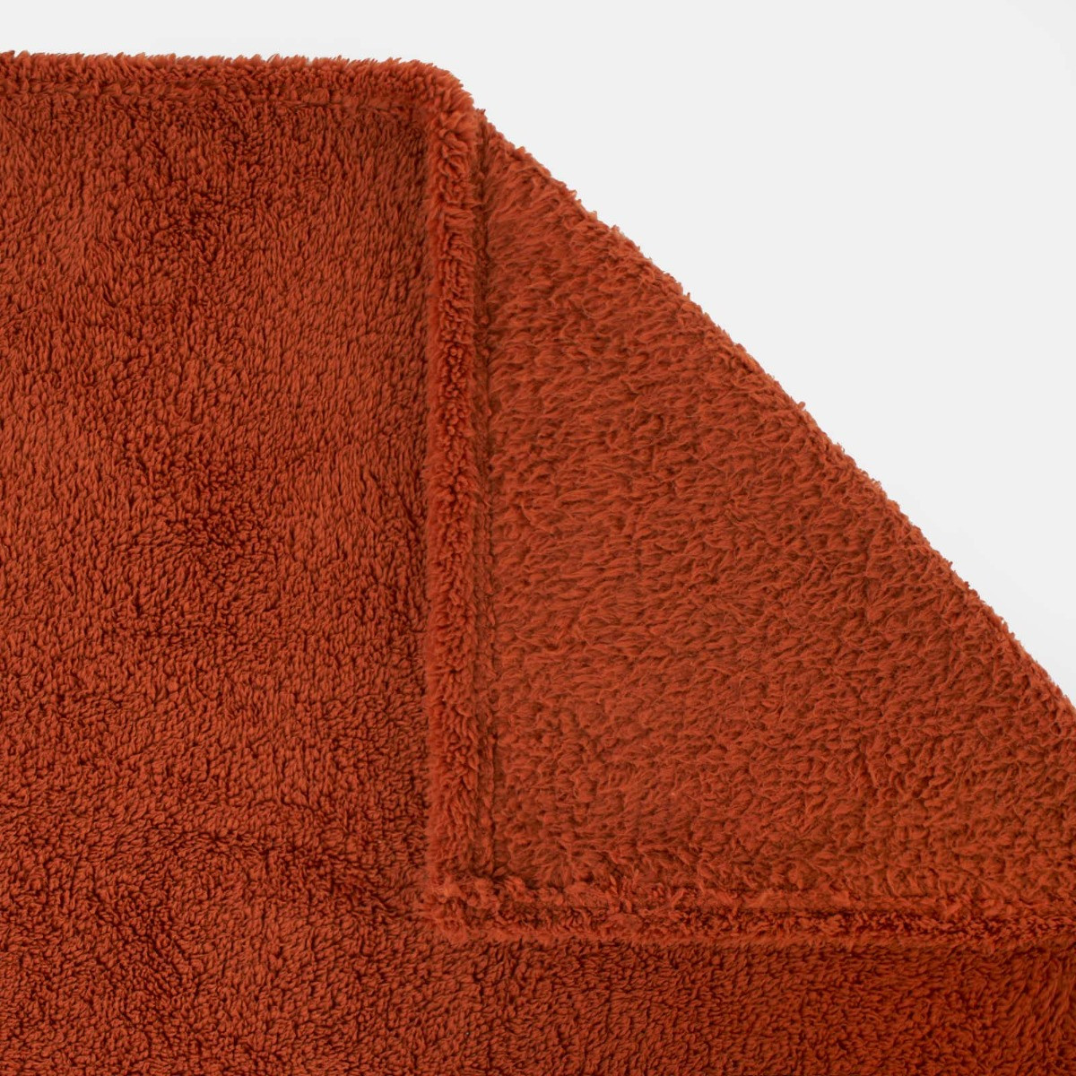 OHS Teddy Fleece Throw, Rust - 125 x 150cm>