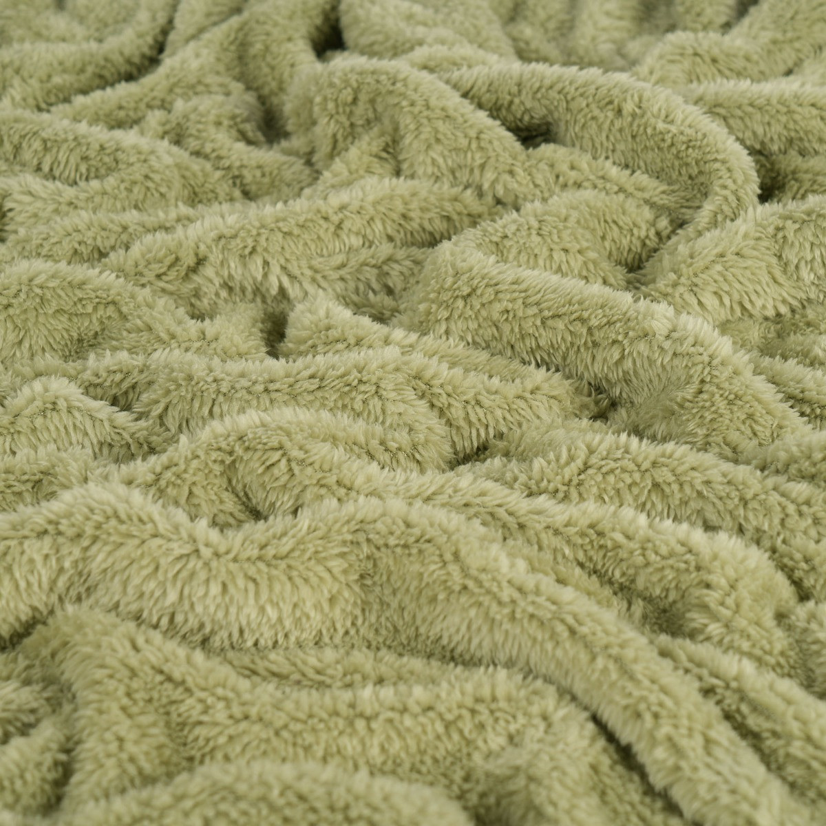 OHS Teddy Fleece Throw - Sage>