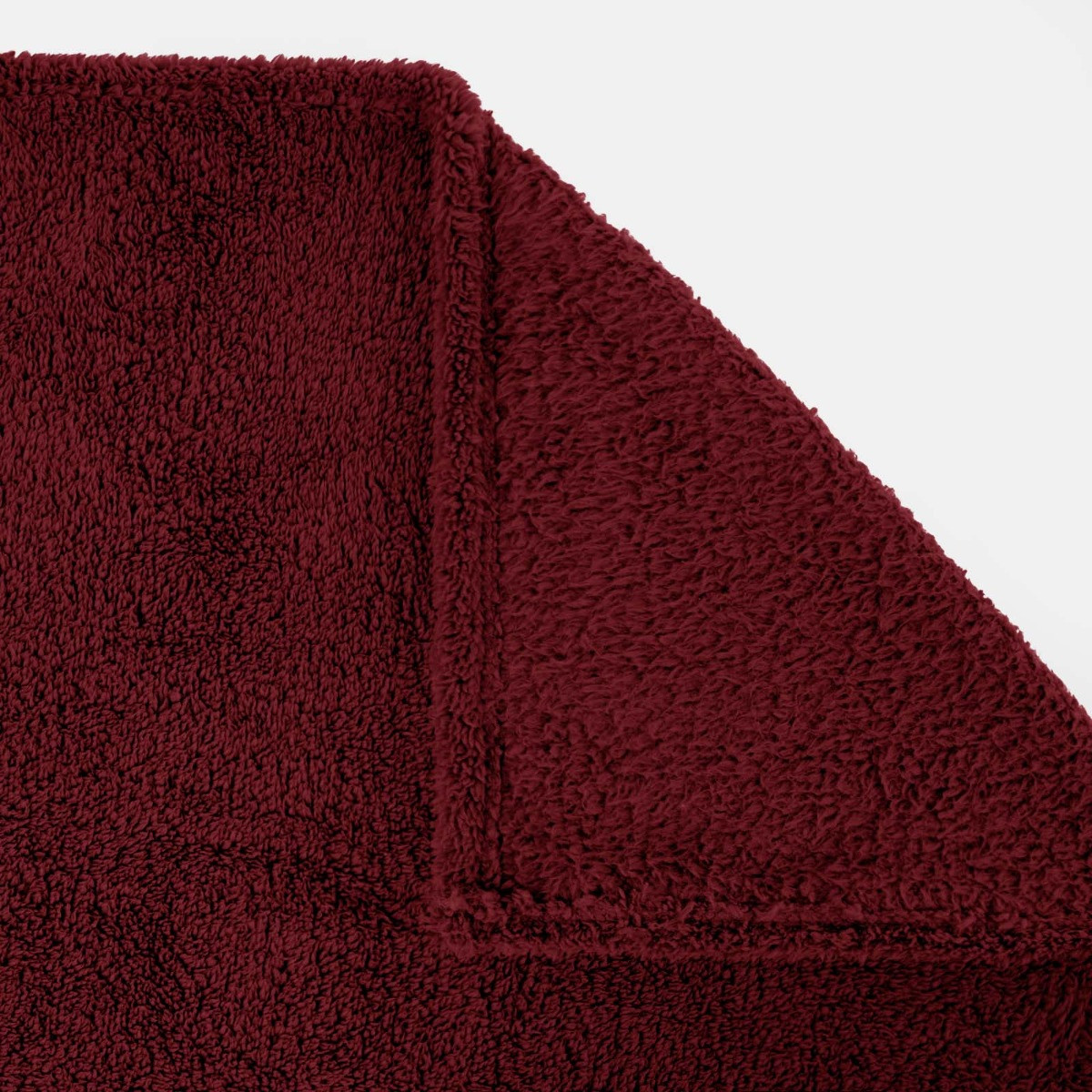 OHS Teddy Fleece Throw, Wine - 200 x 240cm>