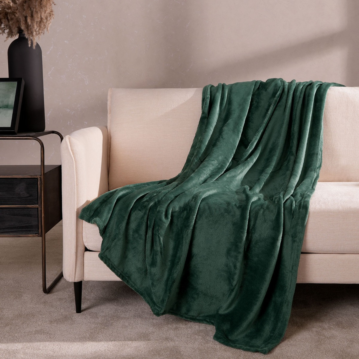 OHS Supersoft Throw, Green - 200 x 240cm>