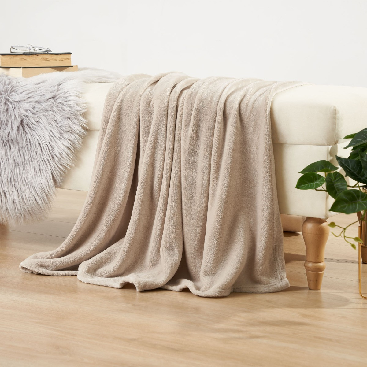 OHS Supersoft Throw, Mink - 120 x 150cm>
