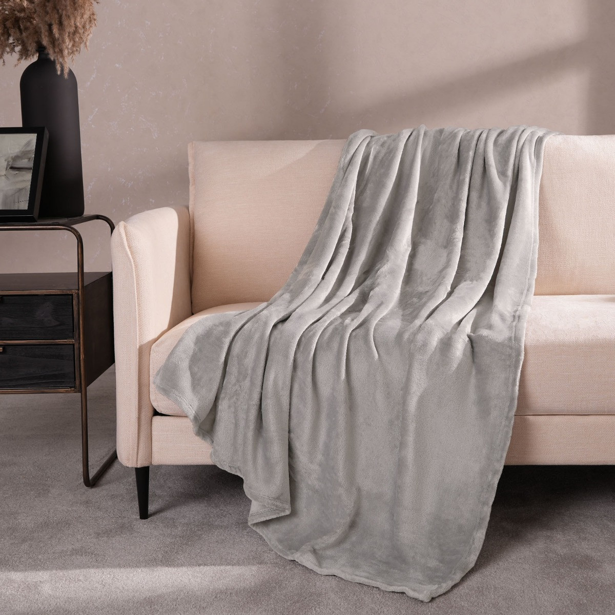 OHS Supersoft Throw, Slate Grey - 200 x 240cm>