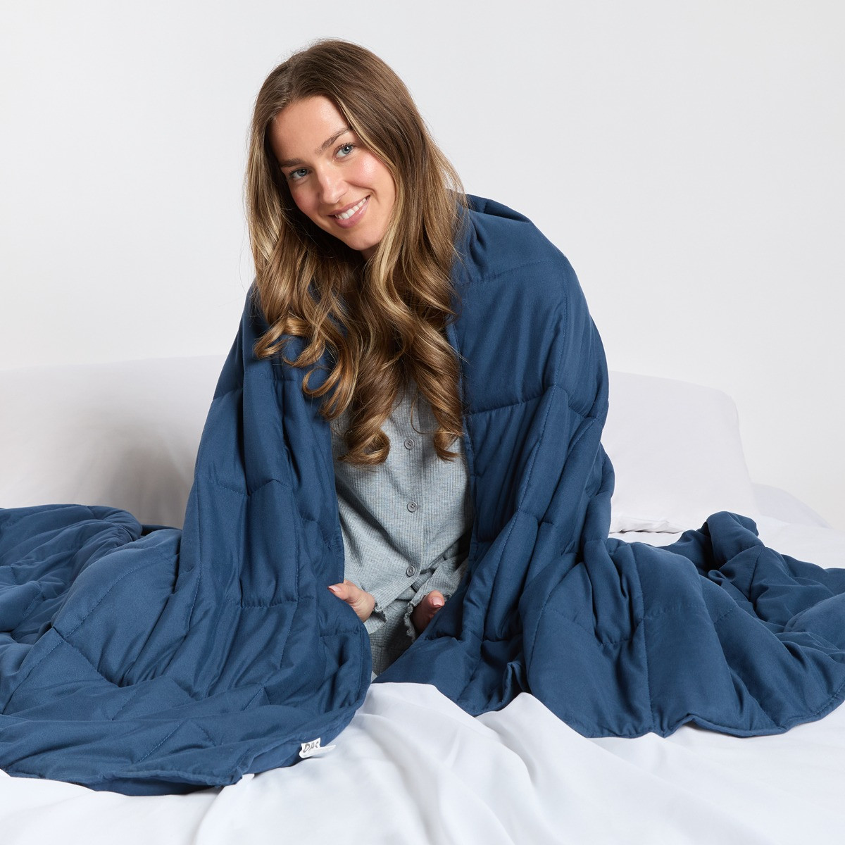 OHS Supersoft Weighted 6kg Blanket, Navy - 125 x 180cm>