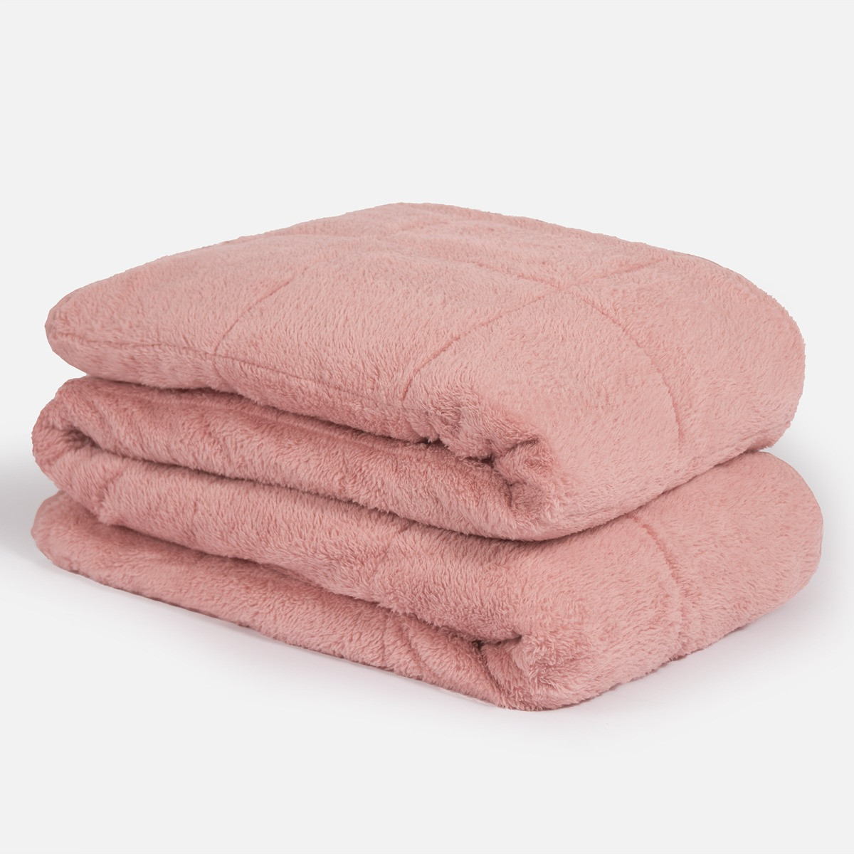 OHS Teddy Fleece Weighted Blanket, Blush Pink - 8kg>