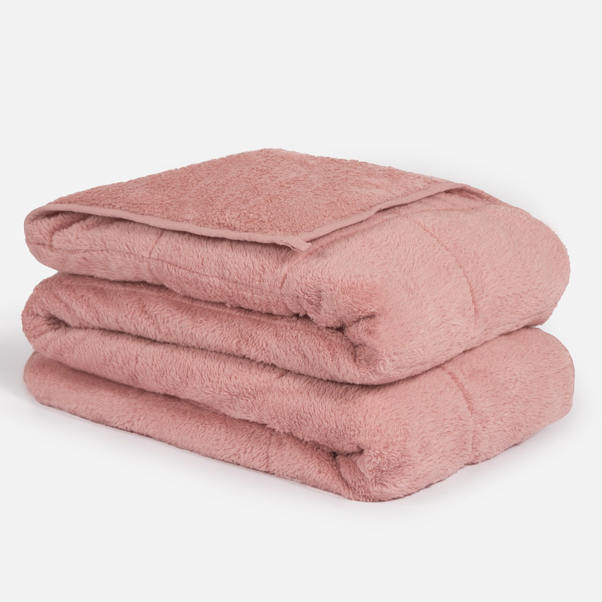 OHS Teddy Fleece Weighted Blanket, Blush Pink - 8kg>