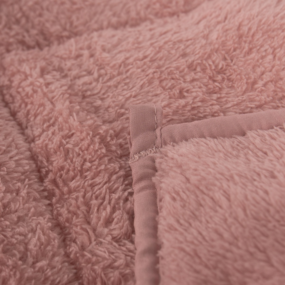 OHS Teddy Fleece Weighted Blanket, Blush Pink - 4kg>