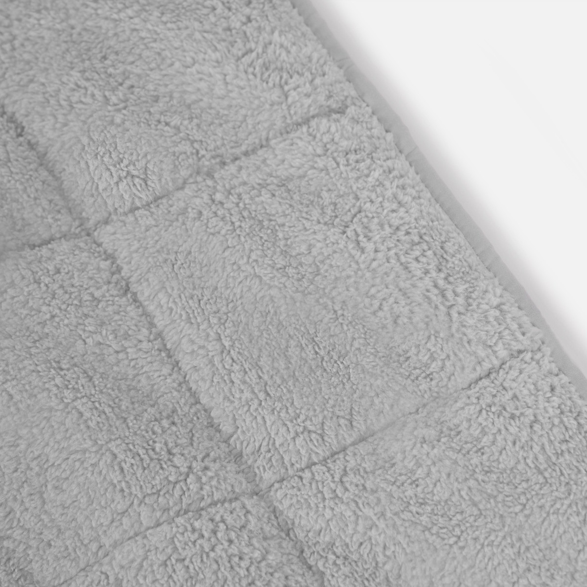 OHS Teddy Fleece Weighted Blanket, Silver Grey - 4kg>