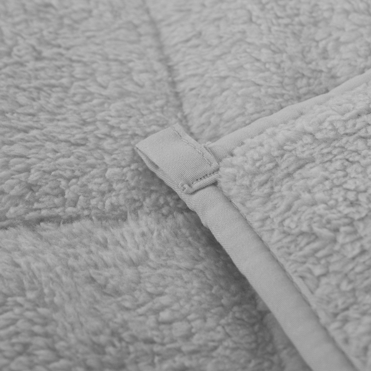 OHS Teddy Fleece Weighted Blanket, Silver Grey - 6kg>