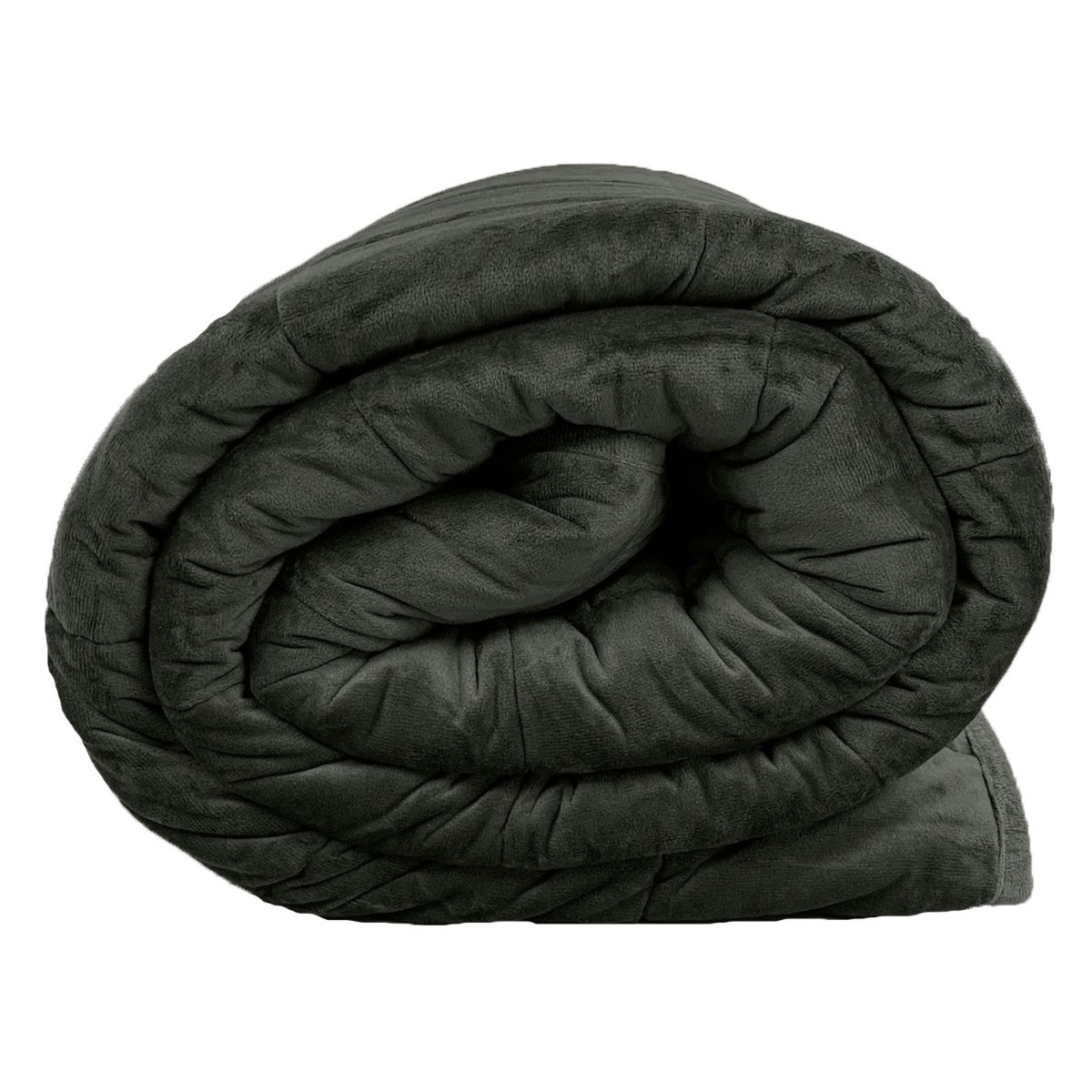 Brentfords Velvet Weighted Blanket, Charcoal 200 x 240cm 9KG