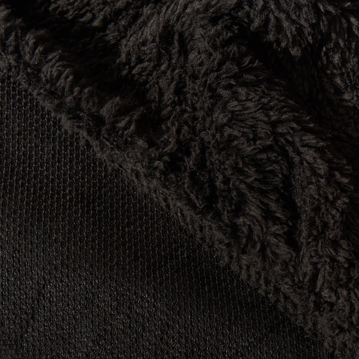 OHS Teddy Fleece Fitted Sheet, Black - Super King>