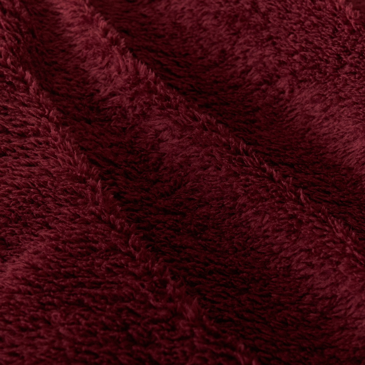OHS Teddy Fleece Fitted Sheet, Burgundy - Single>