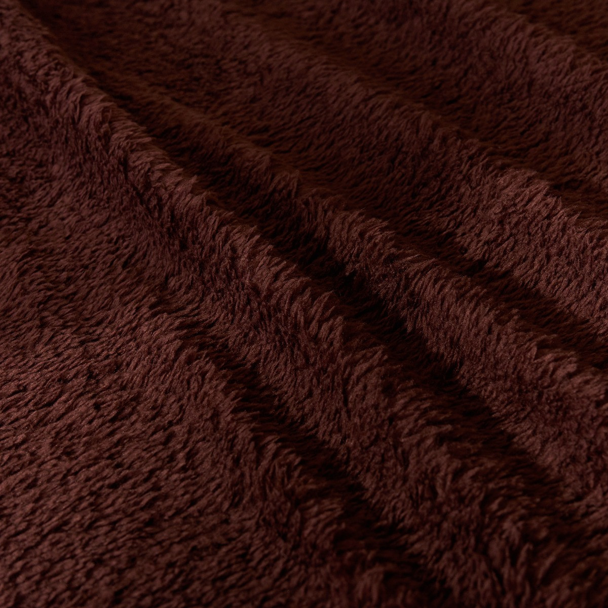 OHS Teddy Fleece Fitted Sheet, Chocolate - Double>