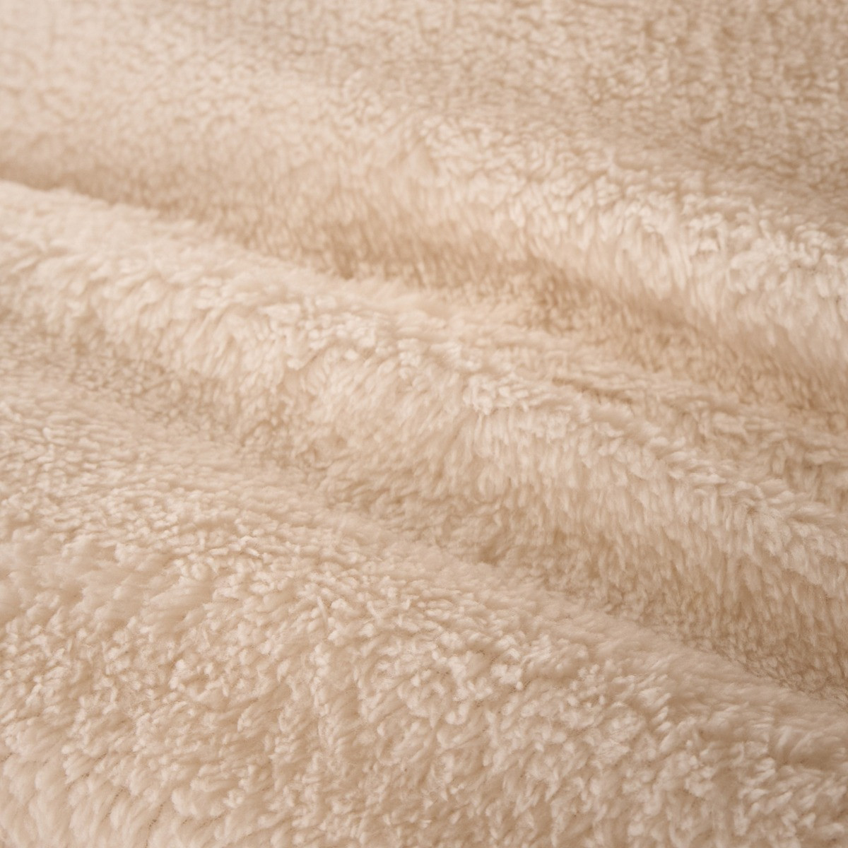 OHS Teddy Fleece Fitted Sheet, Cream - King>