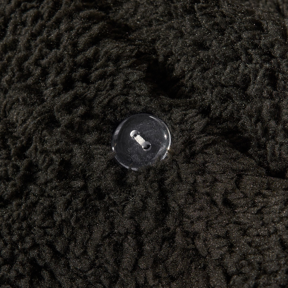 OHS Teddy Fleece Duvet Cover Set, Black - Super King>